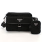 PRADA Saffiano Leather Shoulder Bag - Black