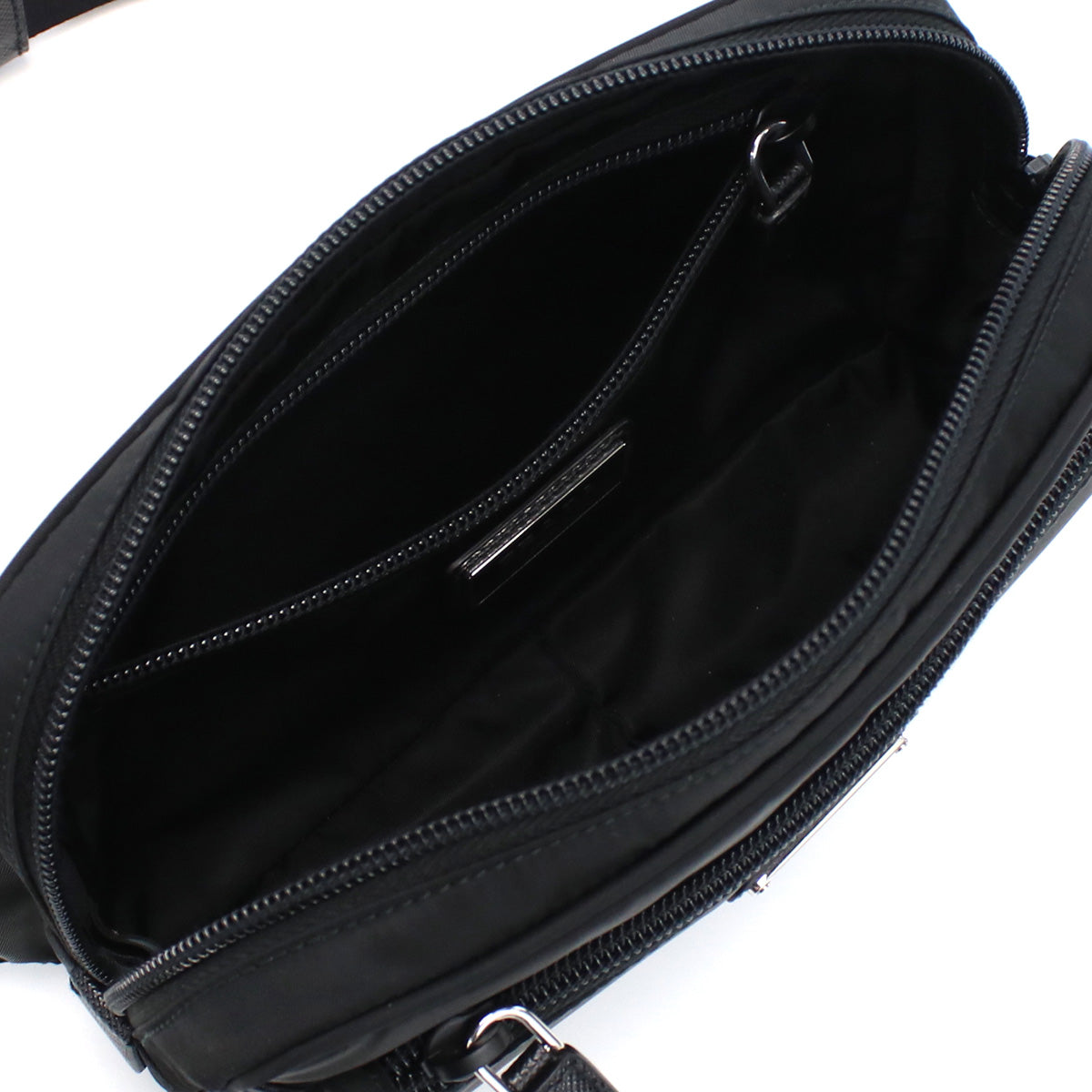 PRADA Saffiano Leather Belt Body Bag - Black