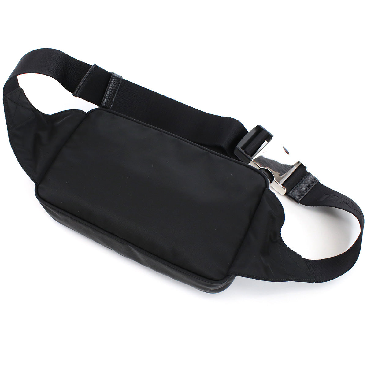 PRADA Saffiano Leather Belt Body Bag - Black