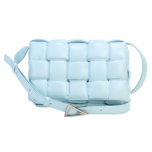 BOTTEGA VENETA Intrecciato Padded Cassette Shoulder Bag - Blue