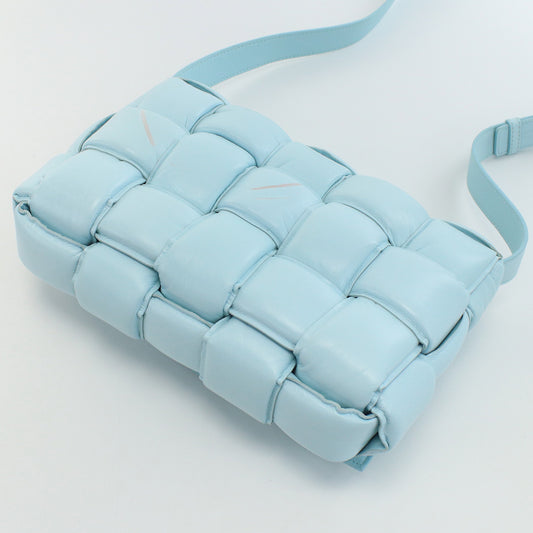 BOTTEGA VENETA Intrecciato Padded Cassette Shoulder Bag - Blue