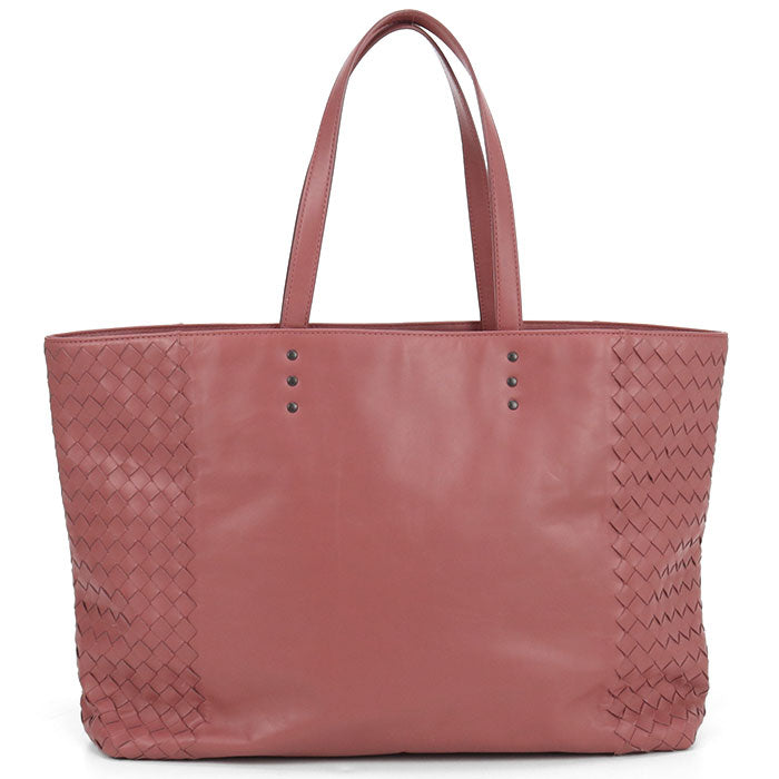 BOTTEGA VENETA Intrecciato Leather Tote Bag - Pink