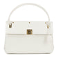 Dior Leather Top Handle Handbag - White