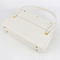 Dior Leather Top Handle Handbag - White