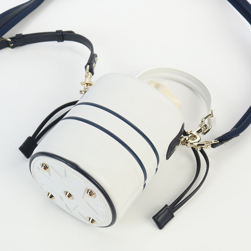 Dior Vibe Micro Bucket Bag Pochette Leather Shoulder Bag - White