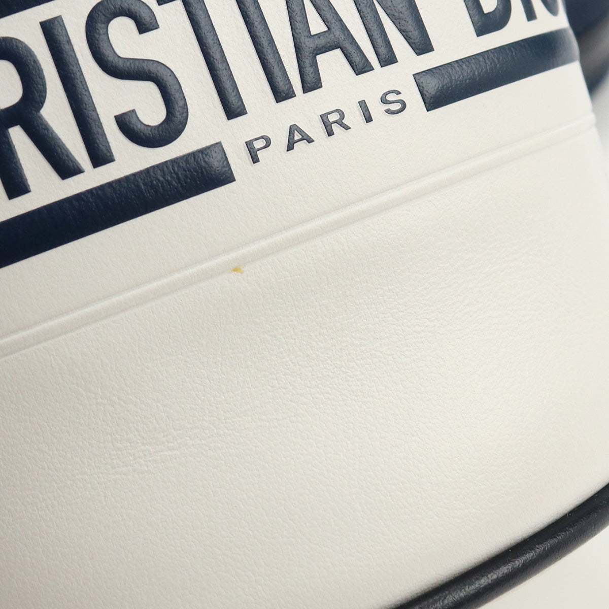 Dior Vibe Micro Bucket Bag Pochette Leather Shoulder Bag - White