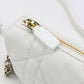 Dior Micro Hobo Lambskin Shoulder Bag - White