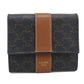 CELINE Triomphe Canvas Small Trifold Wallet in PVC - Brown
