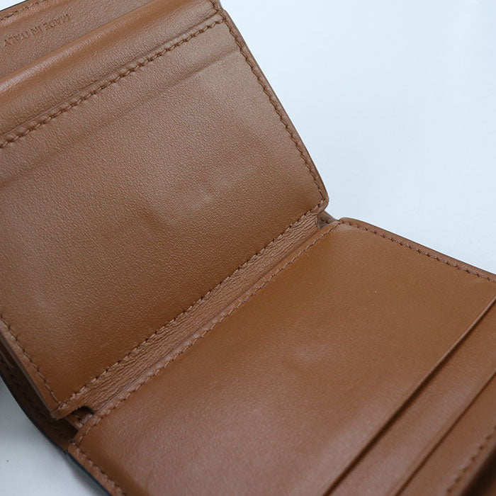 CELINE Triomphe Canvas Small Trifold Wallet in PVC - Brown
