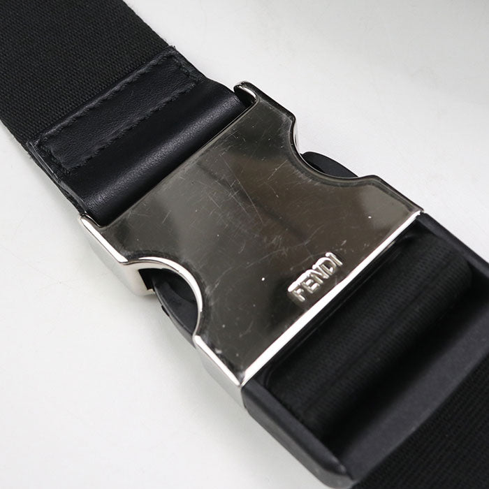 FENDI ダイアゴナル PVC ベルト ボディバッグ - ブラウン