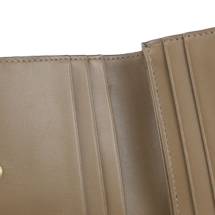 FEND FF Logo Jacquard Bi-fold Compact Wallet - Dark Brown