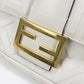 FENDI Baguette Large Leather Hand Bag Shoulder Bag - White
