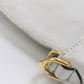FENDI Baguette Large Leather Hand Bag Shoulder Bag - White