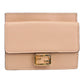 FENDI Baguette Leather Card Case - Pinkbeige