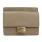 FENDI Baguette Leather Card Case Compact Wallet - Beige