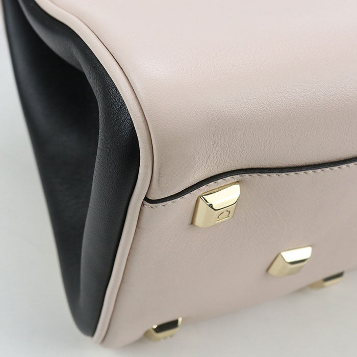 FERRAGAMO Gancini Calfskin Handbag/Shoulder Bag - Pink and Brown