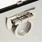 FERRAGAMO Auminum Chain Shoulder Bag - White