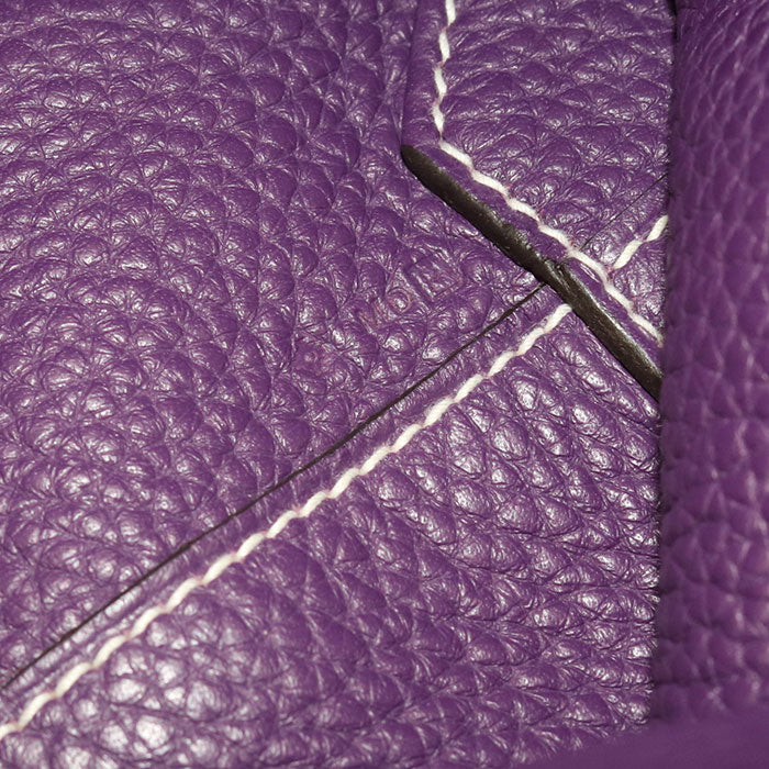 HERMES Double Sens 36 Taurillon Clemence Tote Bag - Blue