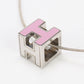 HERMES Cage De Ash H Cube Necklace - Metal