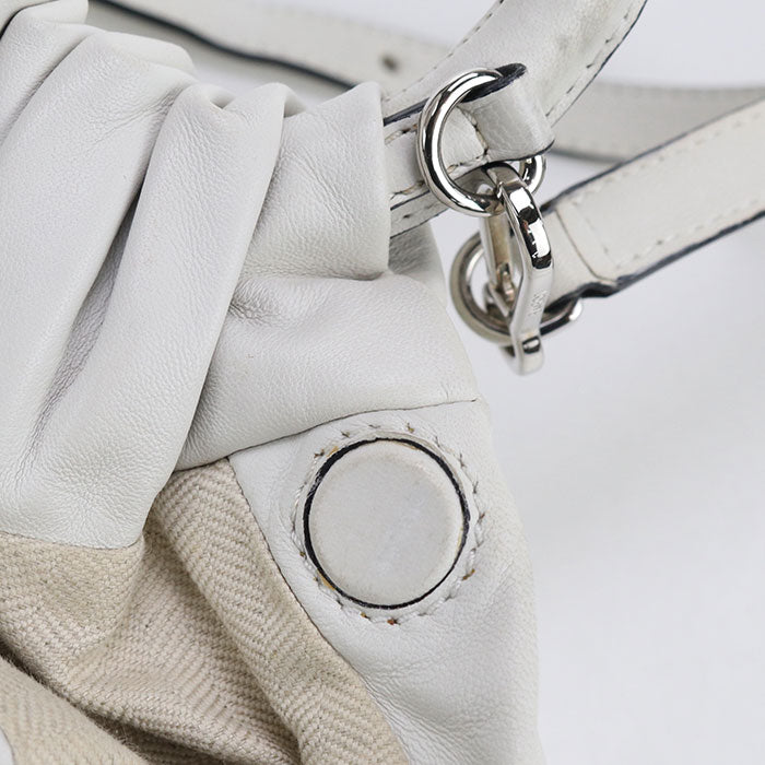 LOEWE レザー ハンドバッグ ショルダーバッグ - ホワイト
