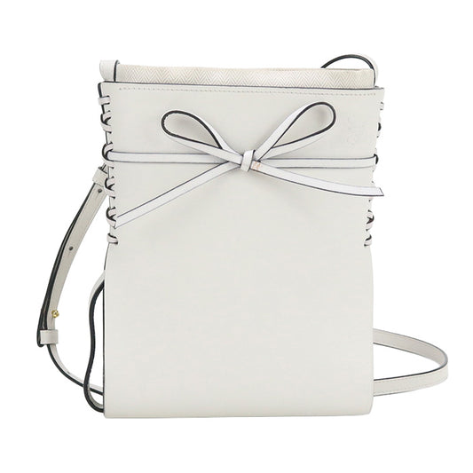 LOEWE Ikebana Shoulder Bag Phone Case Calfskin - White