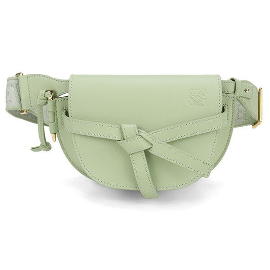 LOEWE Gate Dual Mini Soft Calfskin Shoulder Bag - Green