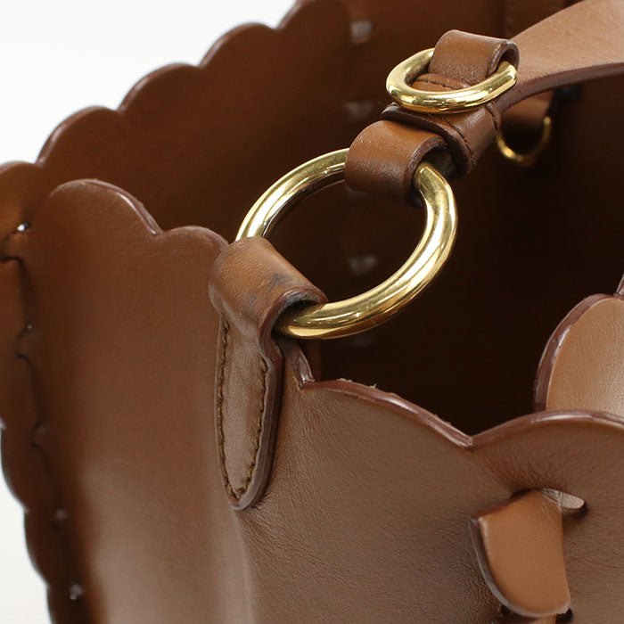 MIUMIU カーフスキン ハンドバッグ ショルダーバッグ - ブラウン