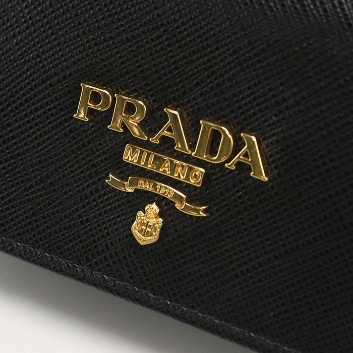 PRADA サフィアーノ レザー カードケース - ブラック