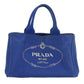 PRADA Canapa Canvas Tote Bag - Blue