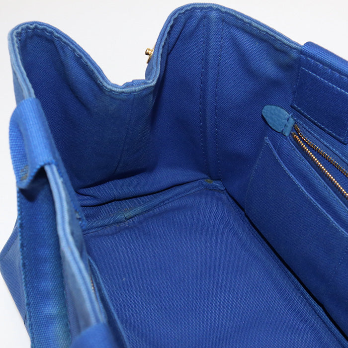 PRADA Canapa Canvas Tote Bag - Blue