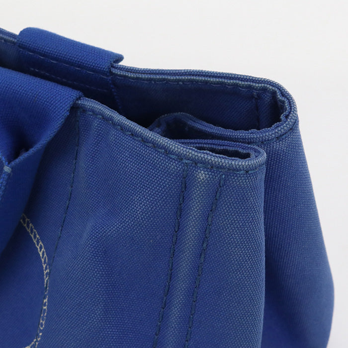 PRADA Canapa Canvas Tote Bag - Blue