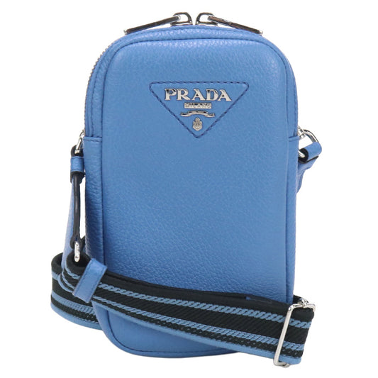 PRADA Saffiano Leather Shoulder Bag - Blue