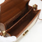 SAINT LAURENT Cassandra Canvas Leather Hand Bag - Brown × Beige