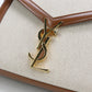 SAINT LAURENT Cassandra Canvas Leather Hand Bag - Brown × Beige