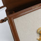 SAINT LAURENT Cassandra Canvas Leather Hand Bag - Brown × Beige