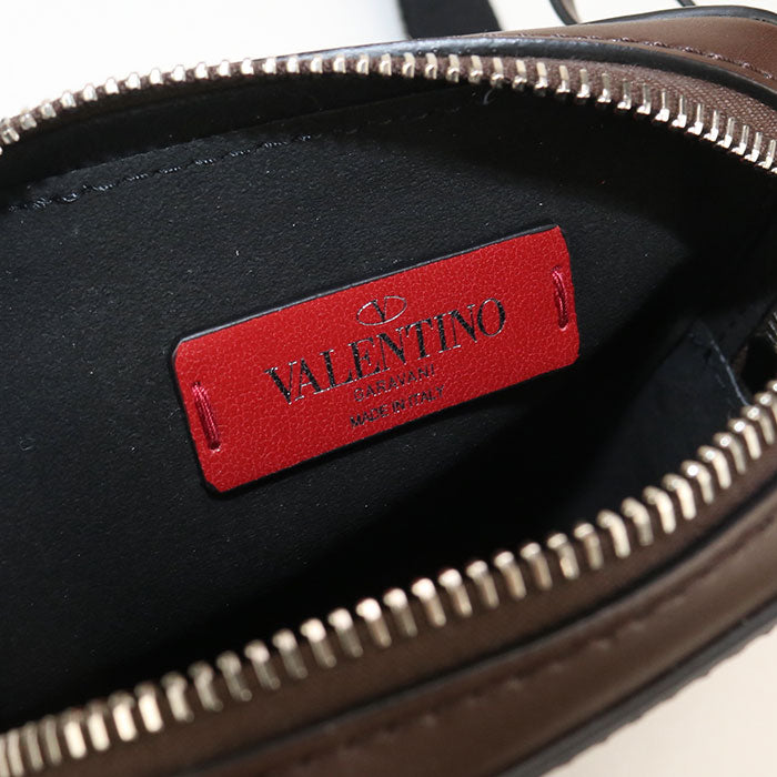Valentino カーフスキン ショルダーバッグ - ブラウン