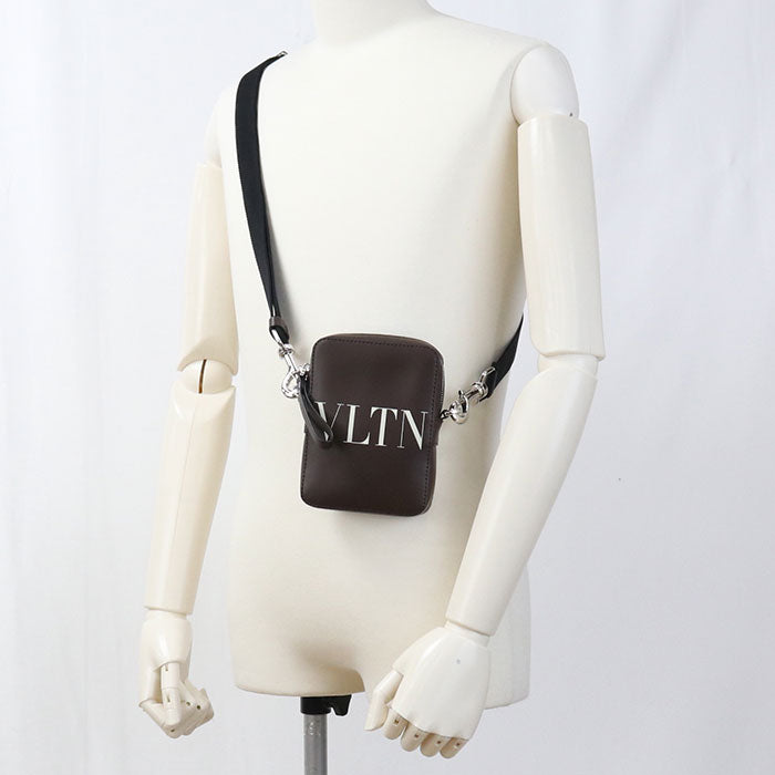 Valentino カーフスキン ショルダーバッグ - ブラウン