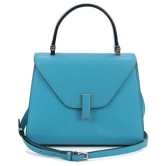 Valextra Iside Calfskin Top Handle Handbag/Shoulder Bag - Blue