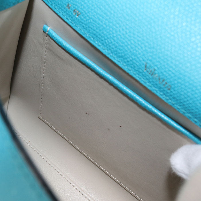 Valextra イジィデ カーフスキン トップハンドル ハンドバッグ ショルダーバッグ - ブルー