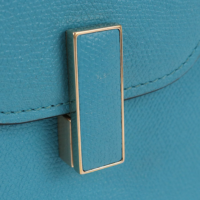 Valextra イジィデ カーフスキン トップハンドル ハンドバッグ ショルダーバッグ - ブルー