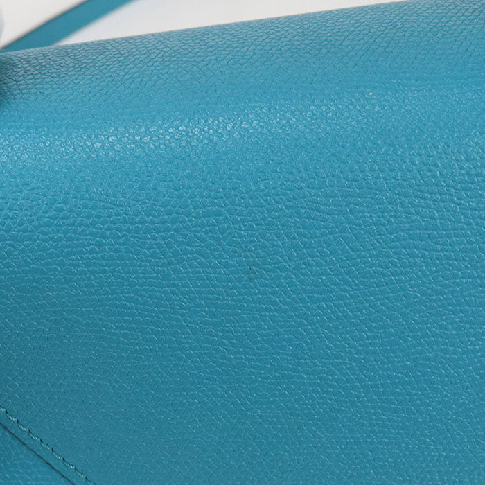 Valextra イジィデ カーフスキン トップハンドル ハンドバッグ ショルダーバッグ - ブルー