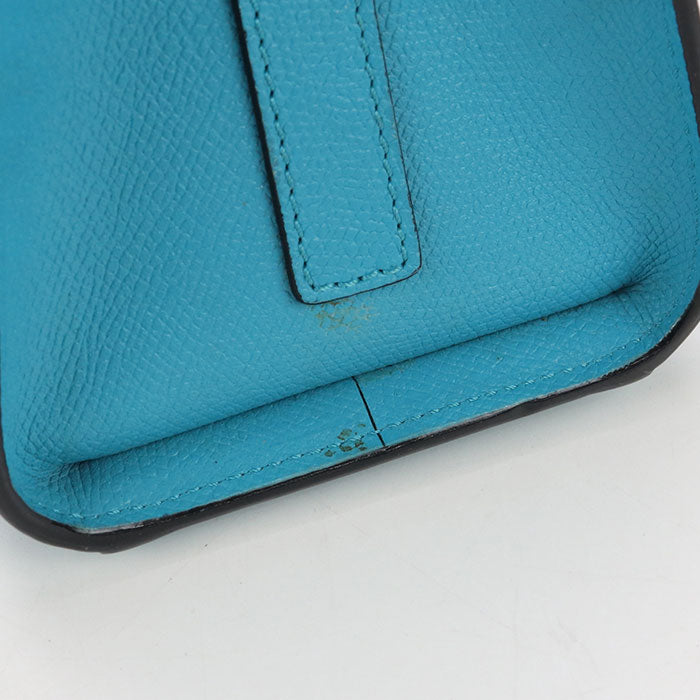 Valextra イジィデ カーフスキン トップハンドル ハンドバッグ ショルダーバッグ - ブルー